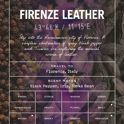 Firenze Leather Scented Candle