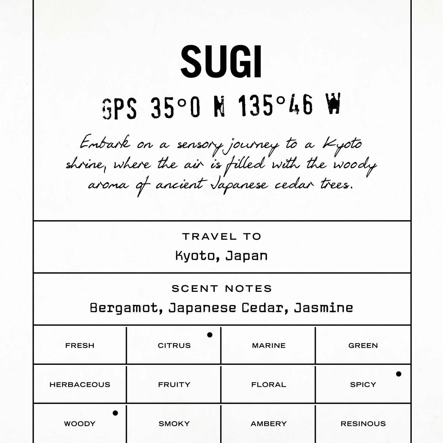 Sugi Scented Candle